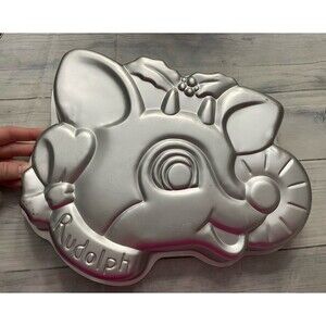 Vintage Vtg 1981 Wilton Rudolph Reindeer Christmas Cake Pan, 502-3347